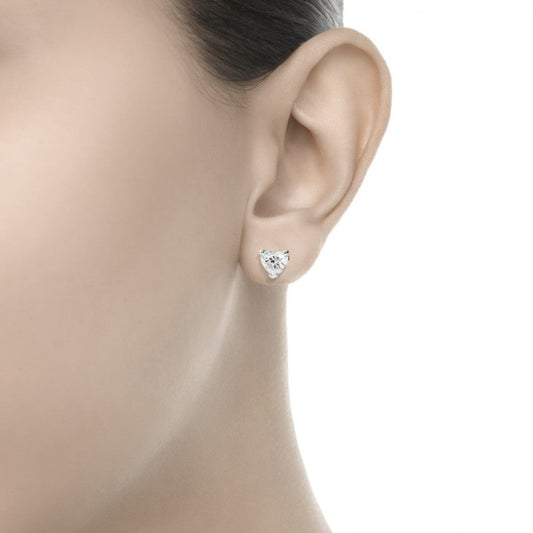 Recarlo Orecchini Cuore Anniversary Oro Bianco ct. (0,51)