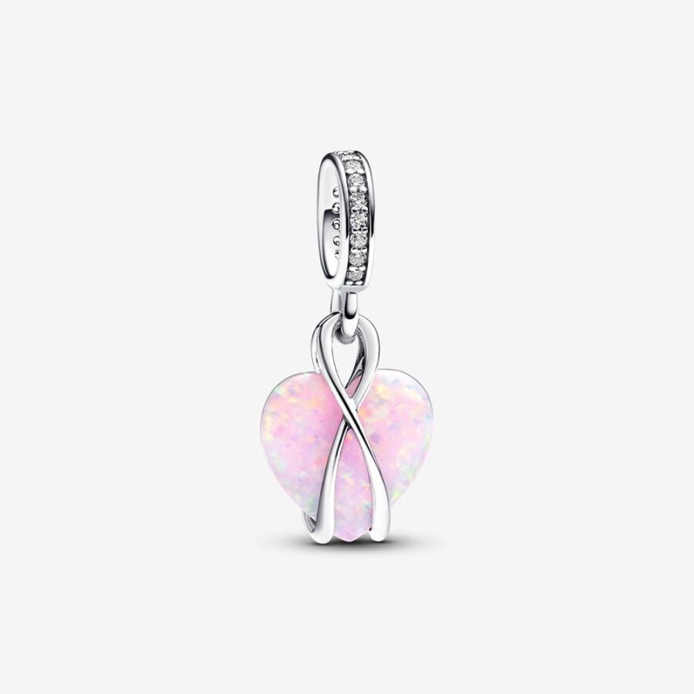 Pandora Pendente Cuore di Mamma Rosa Opalescente