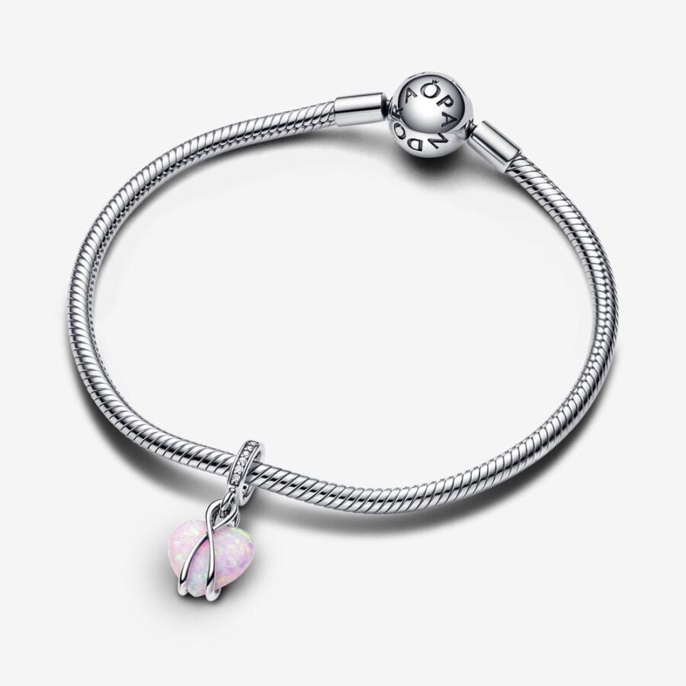 Pandora Pendente Cuore di Mamma Rosa Opalescente