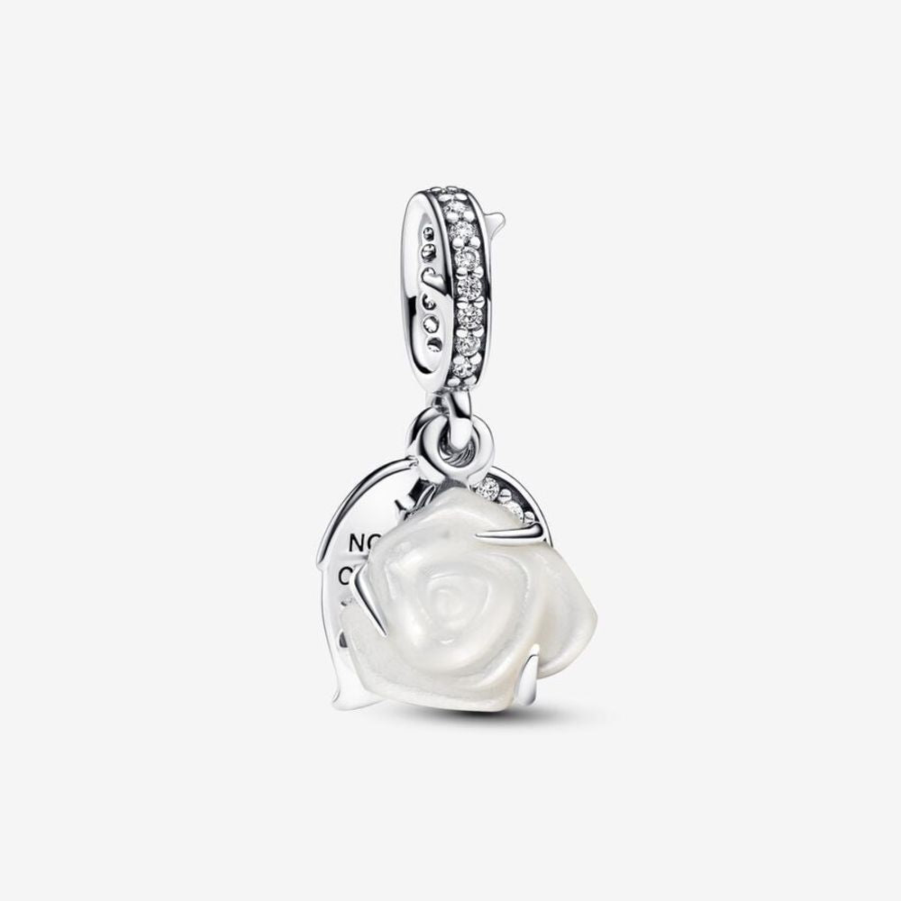 Pandora Charm Pendente Rosa Bianca