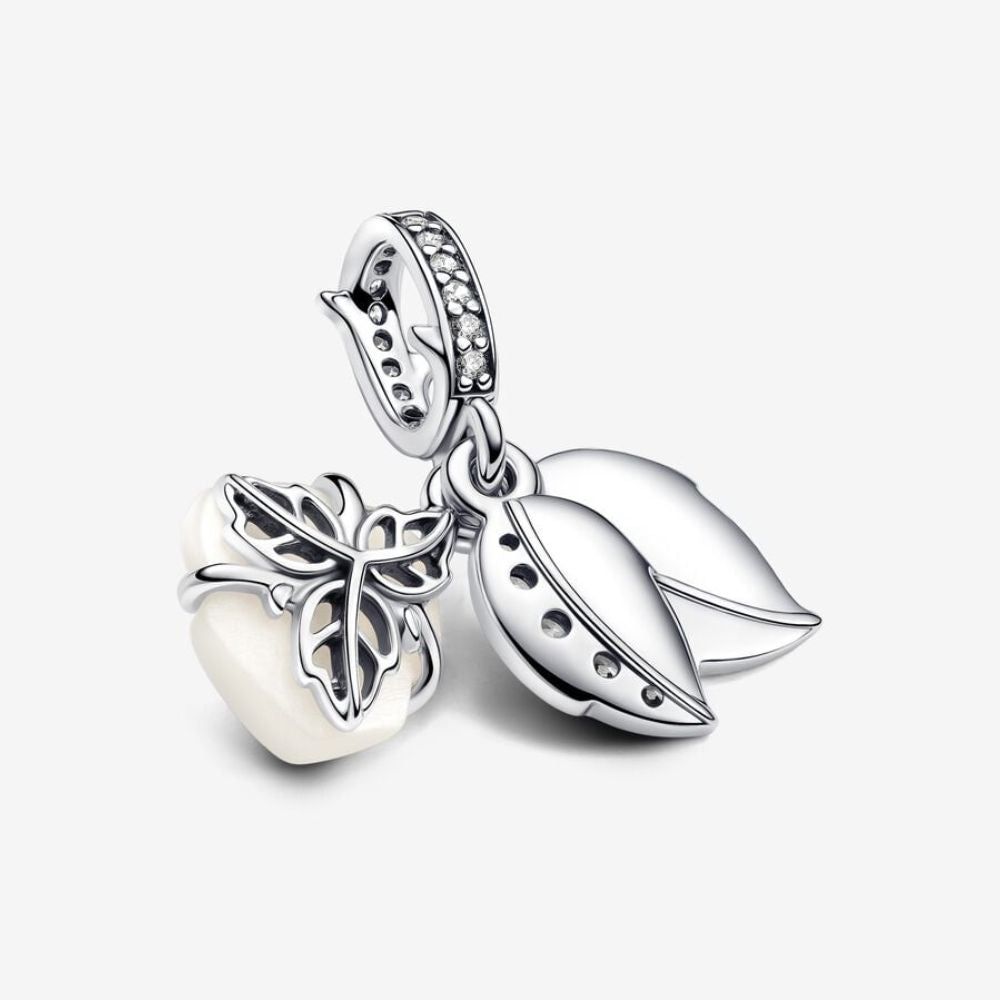 Pandora Charm Pendente Rosa Bianca