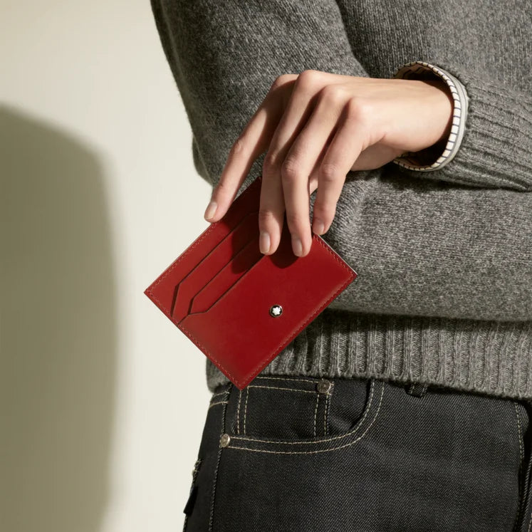 Montblanc - Porta Carte 6 Scomparti Meisterstück Ruggine Scuro