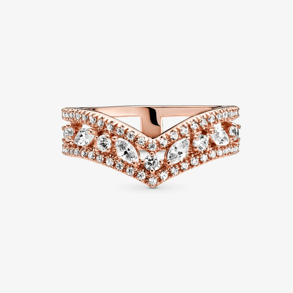 Pandora Anello chevron doppio taglio marquise