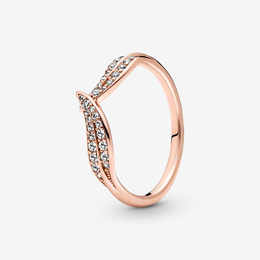 Pandora Anello Foglie Pavè