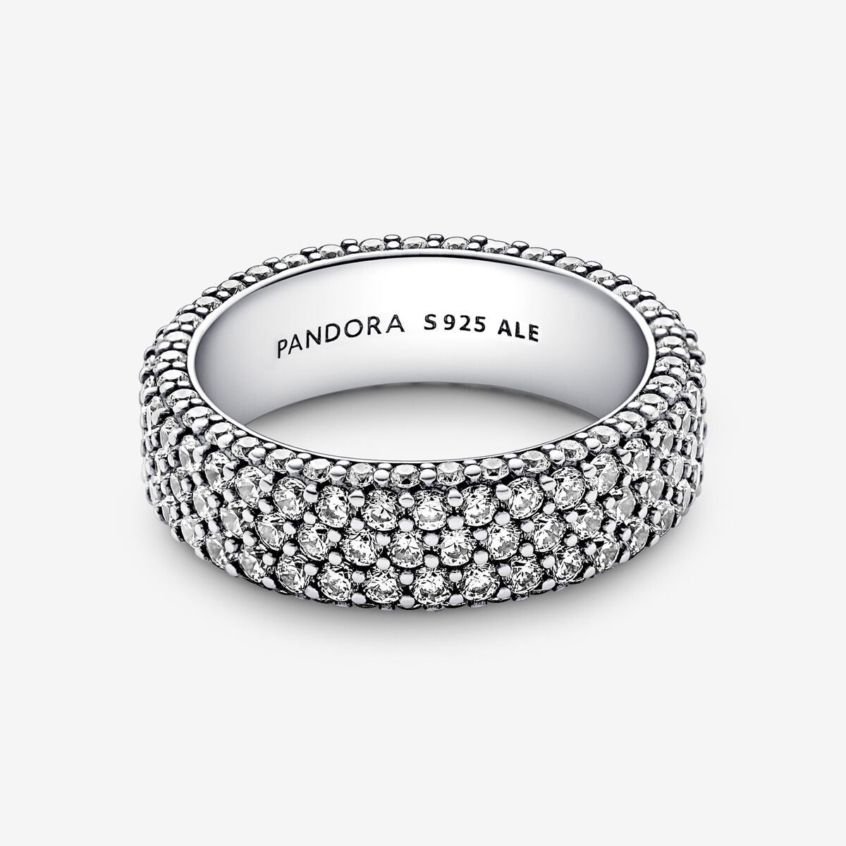 Pandora Anello Pavè Fascia Tripla