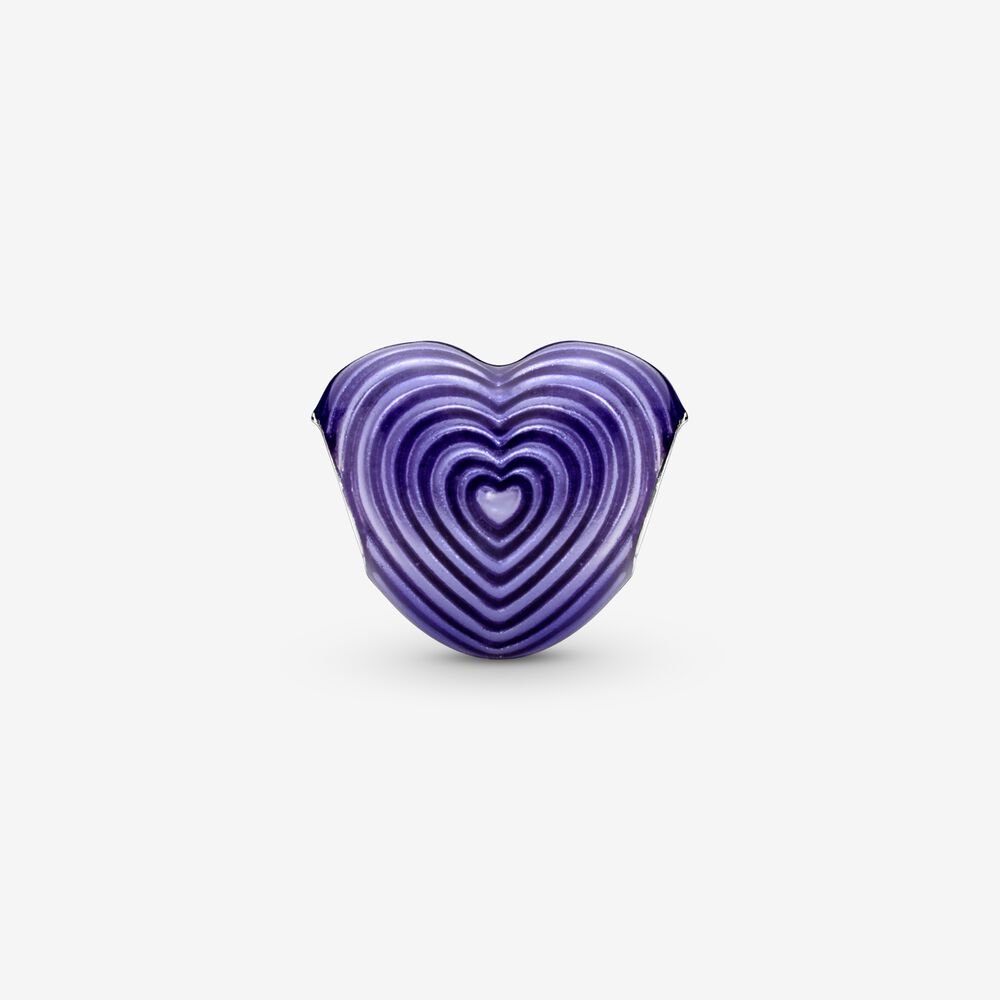 Pandora Charm Batticuore Viola "Mom"