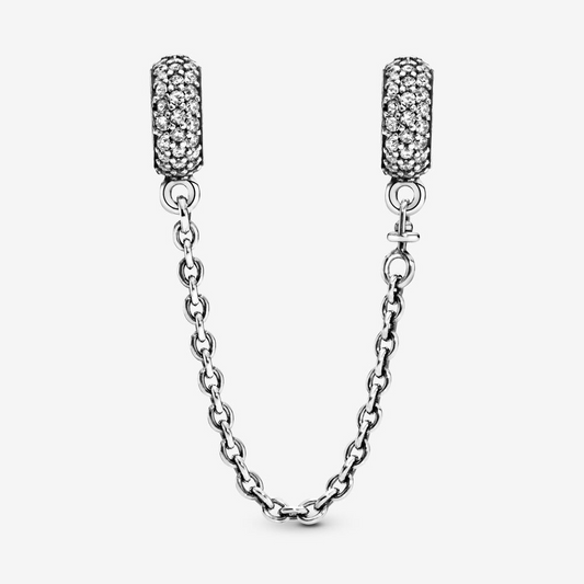 Pandora Catena di sicurezza con pavé scintillante