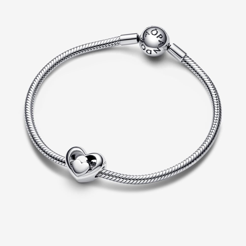 Pandora Charm Cuore Openwork "Love starts from within“
