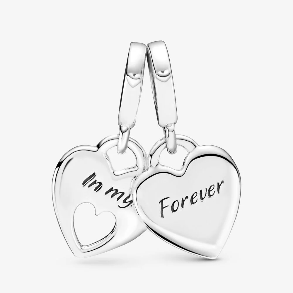 Pandora charm pendente con doppio cuore
