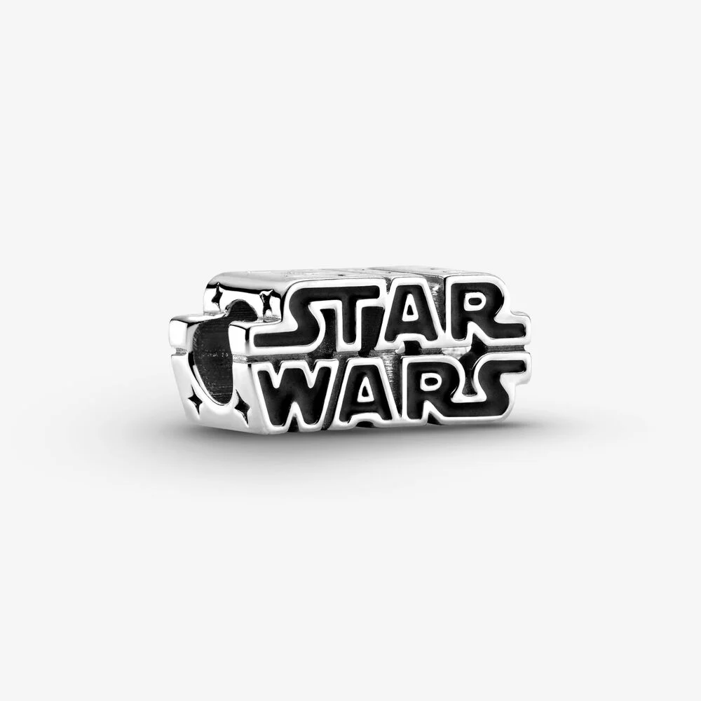 Pandora Star Wars Charm in Argento con logo in 3D