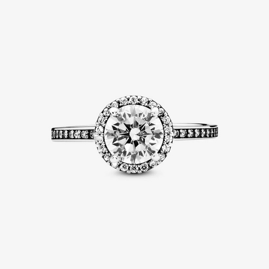 Pandora Anello Punto Luce scintillante con pietra rotonda