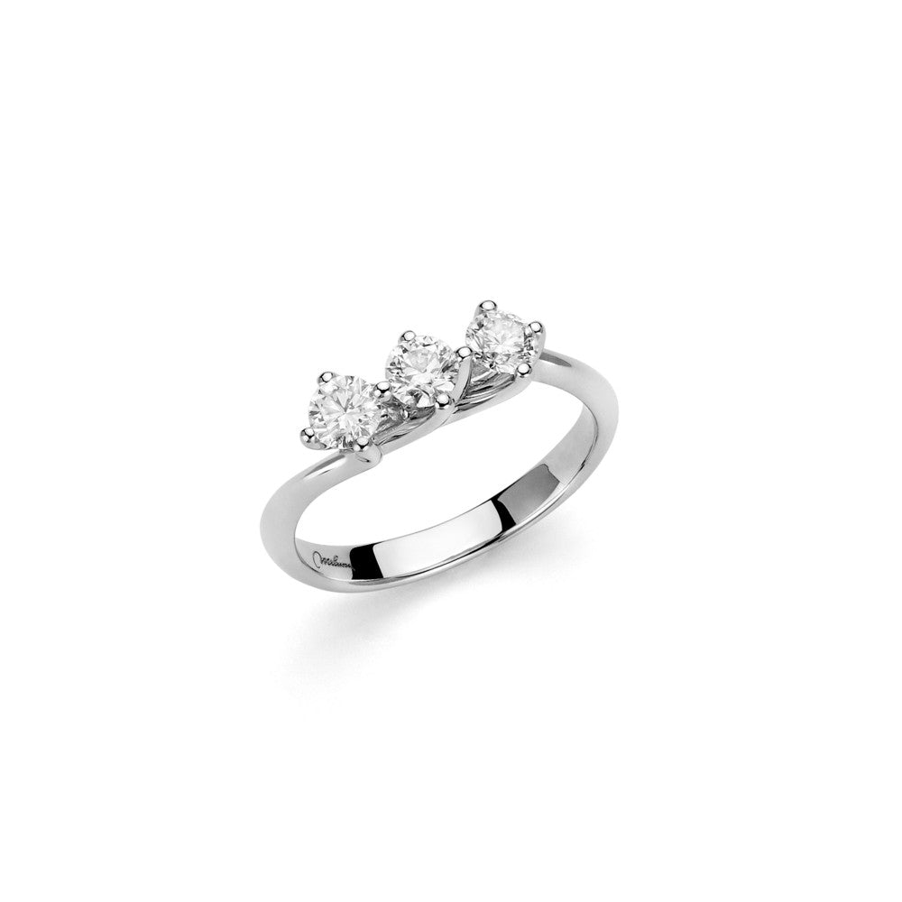 Miluna - Anello trilogy con diamanti