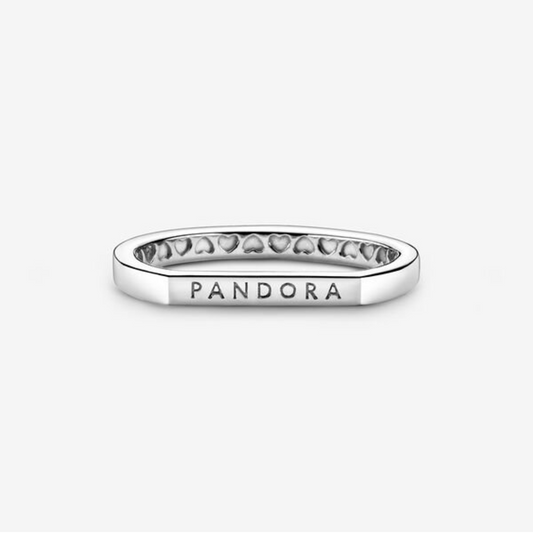 Pandora Anello componibile con barretta e logo