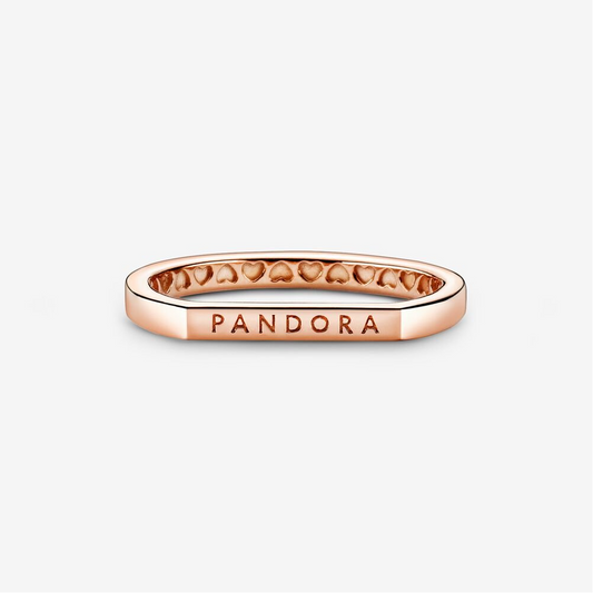 Pandora Anello componibile con barretta e logo
