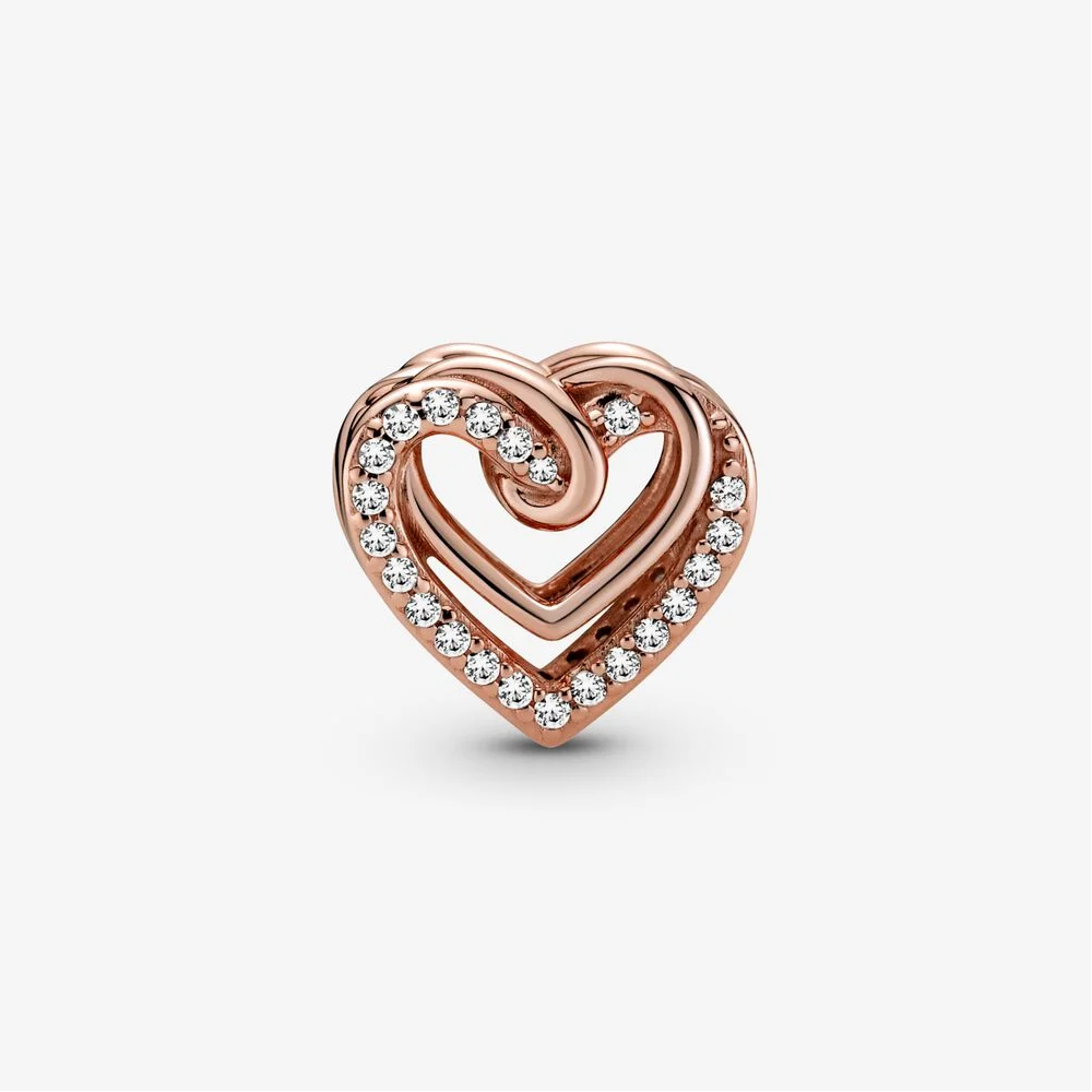 Pandora Charm Cuori intrecciati scintillante