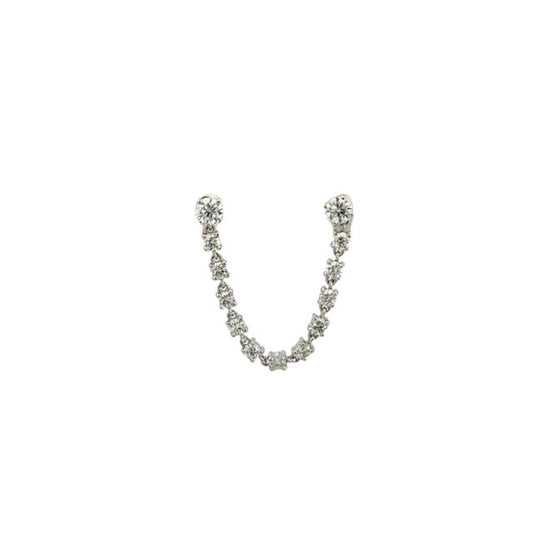 Monorecchino Crivelli in oro bianco e diamanti