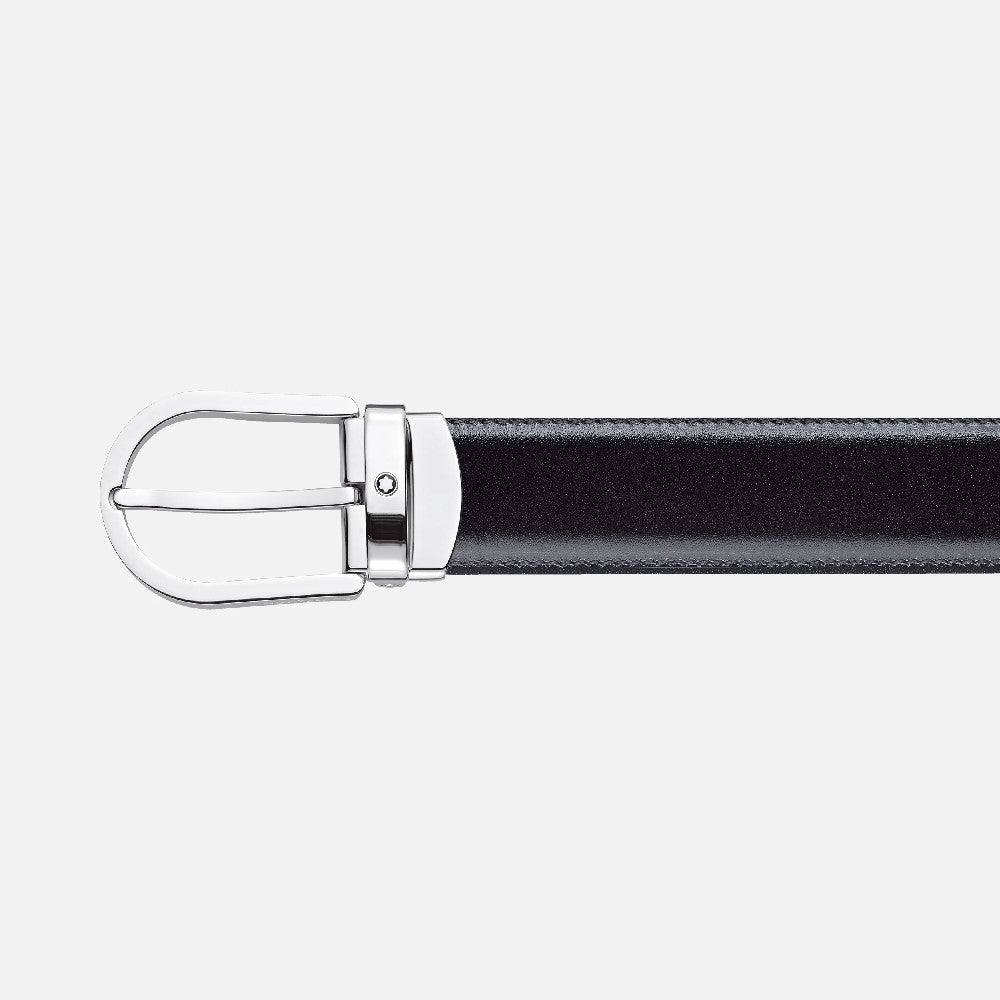 Montblanc - Cintura reversibile regolabile nera/marrone