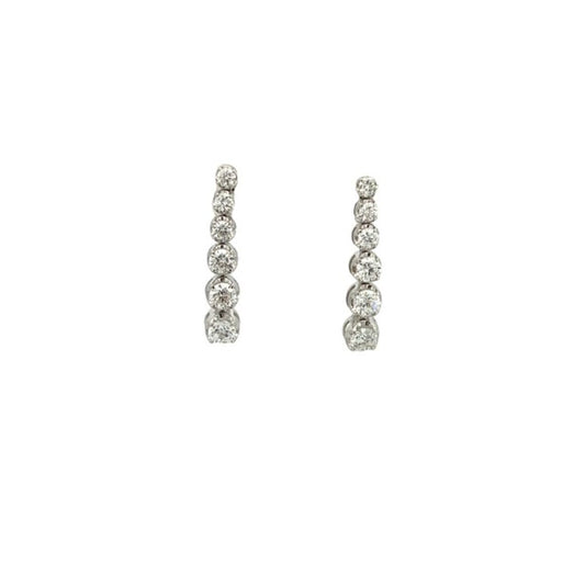 Orecchini cascata Crivelli in oro bianco e diamanti
