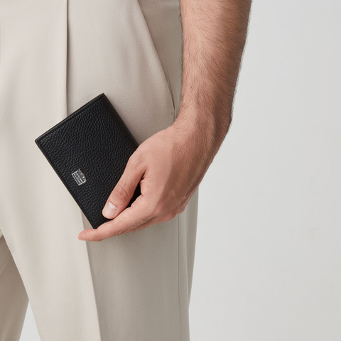 Giovanni Raspini portafoglio tasca interna pelle goffrata