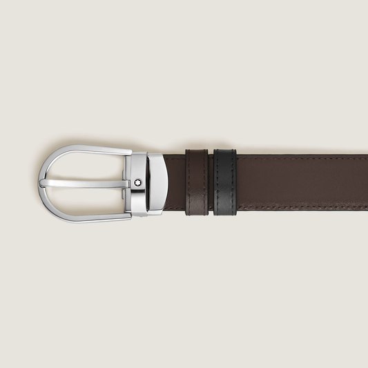 Montblanc - Cintura Reversibile 30 mm A Ferro di Cavallo in Pelle Meisterstück