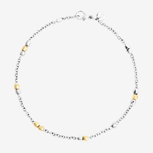 DoDo - Bracciale Rosario Argento e Oro Giallo