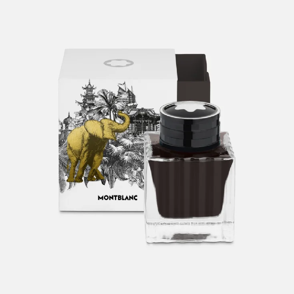 Montblanc - Boccetta d’inchiostro Montblanc 50 ml, marrone, Meisterstück Around the World in 80 Days