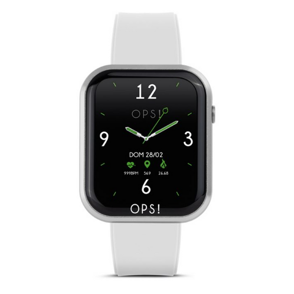 OPSOBJECTS Orologio Smartwatch Call Cinturino In Silicone Bianco