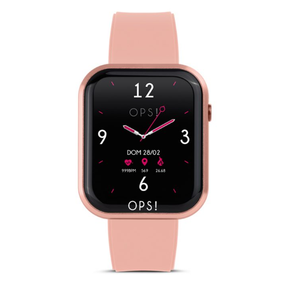 Smartwatch Con Cinturino In Silicone Rosa