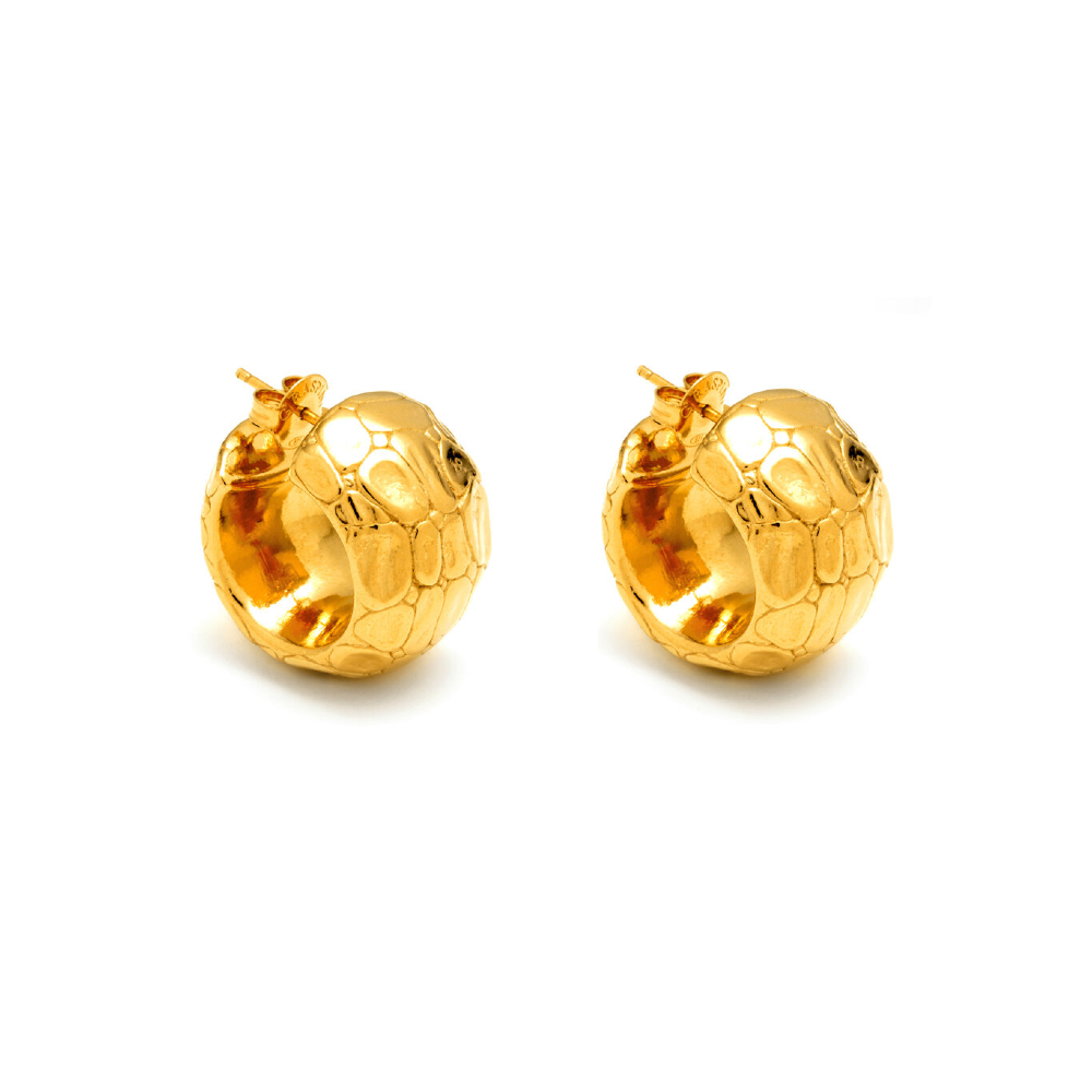 Giovanni Raspini Orecchini Moon Crocodile Oro