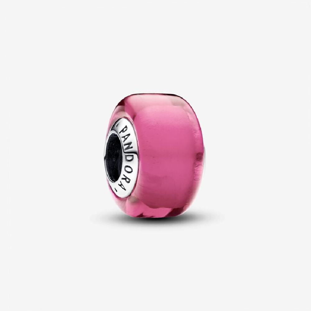Pandora Charm Mini Vetro di Murano Rosa