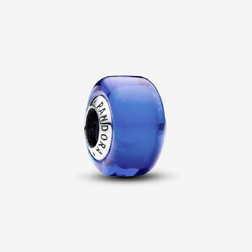 Pandora Charm Mini Vetro di Murano Blu Cozzari Gioielleria