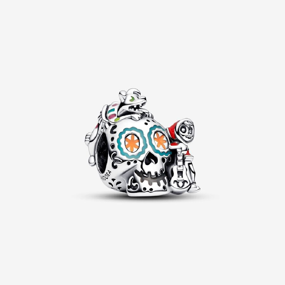 Pandora Charm Pixar, Coco, Teschio Miguel & Dante che si illumina al buio