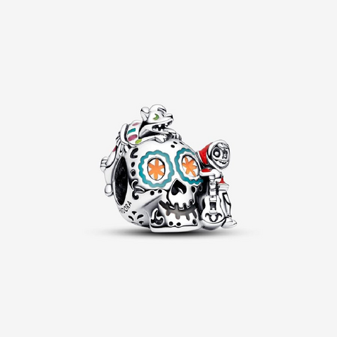 Pandora Charm Pixar, Coco, Teschio Miguel & Dante che si illumina al buio