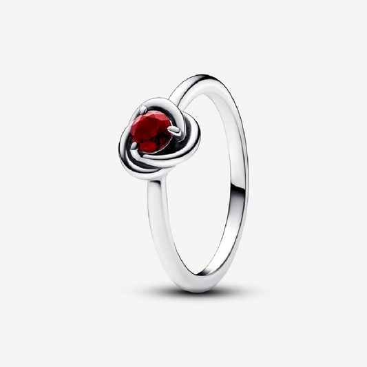 Pandora Anello Cerchio Eterno Rosso Scuro Gennaio