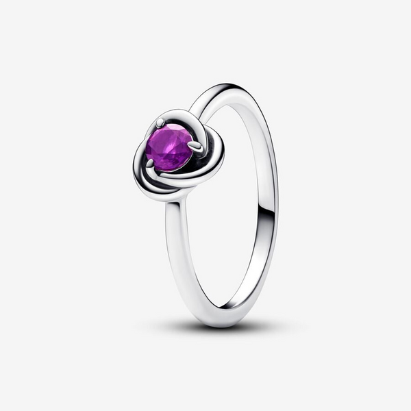 Pandora Anello Cerchio Eterno Viola Febbraio