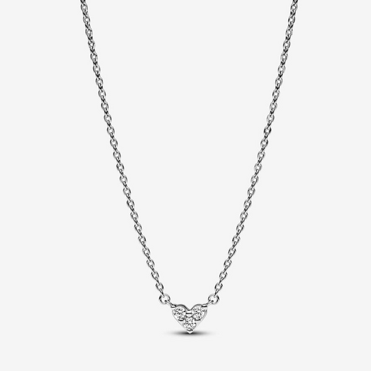 Pandora Collana Cuore con Tre Pietre Argento