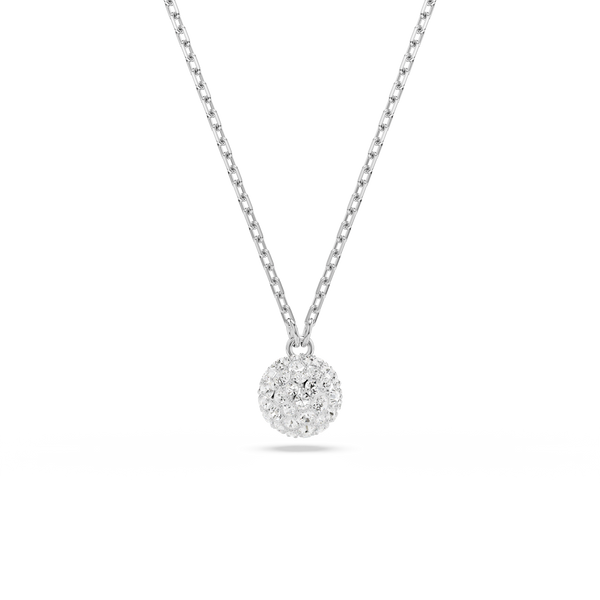 Swarovski Pendente Dextera Taglio Round, Sfera, Bianco, Placcato rodio