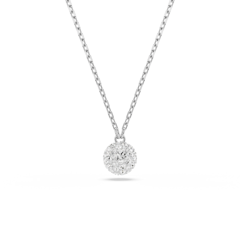 Swarovski Pendente Dextera Taglio Round, Sfera, Bianco, Placcato rodio