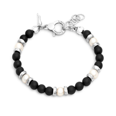 Giovanni Raspini Bracciale Tango Grafite E Perle