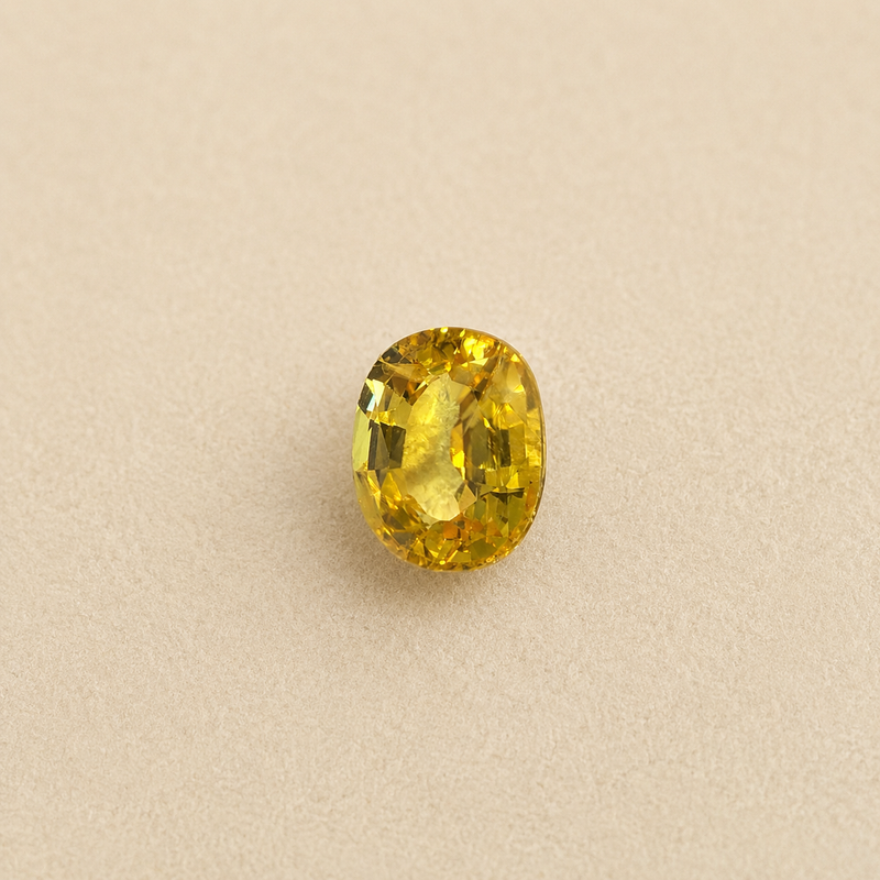 Zaffiro - Zaffiro giallo naturale - 3.67 ct