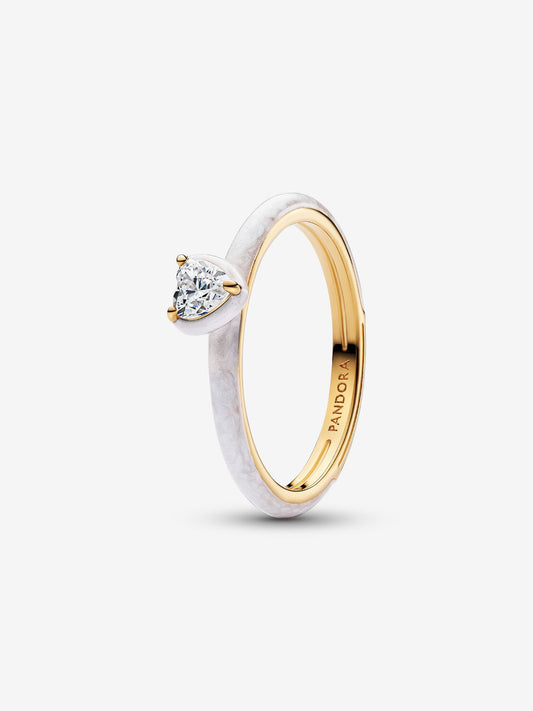 Anello White Chakra Heart Pandora ME