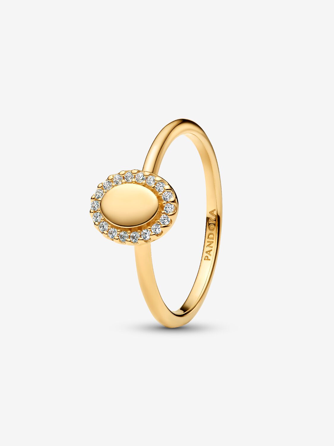 Pandora Anello Ovale e Pavè Da Incidere