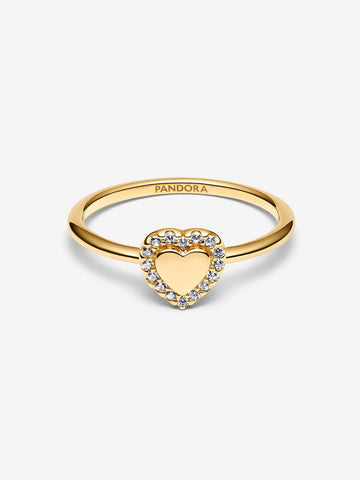 Pandora Anello Cuore e Pavè da incidere
