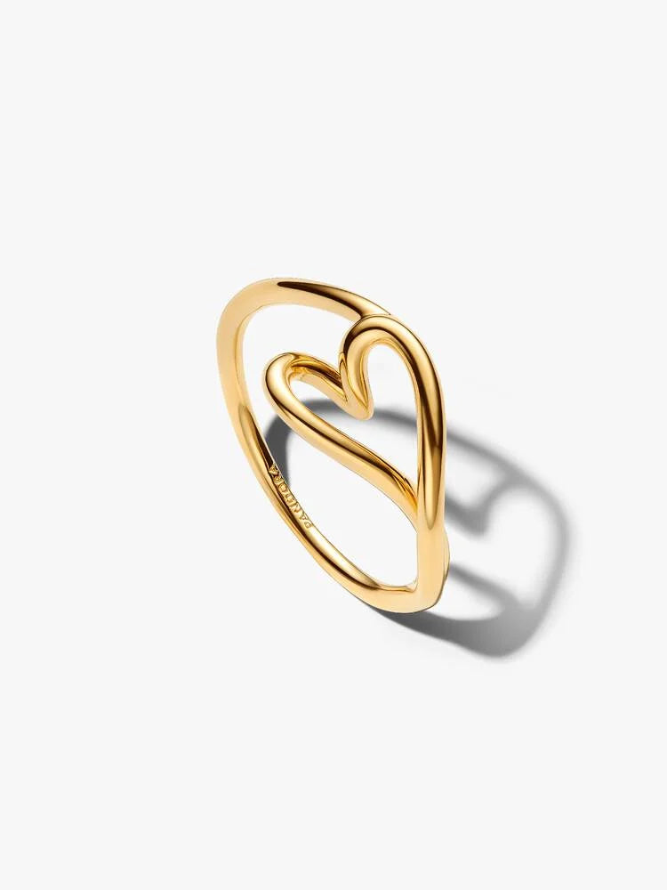 Pandora Anello Cuore Piccolo Linea Sinuosa