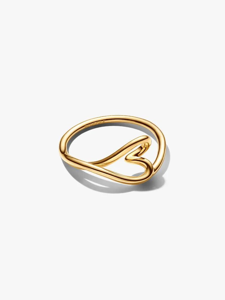 Pandora Anello Cuore Piccolo Linea Sinuosa