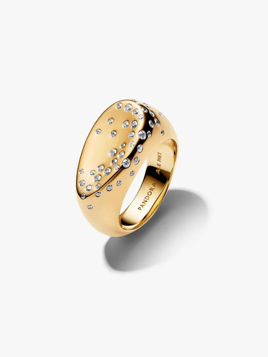 Pandora Anello Sigillo Grande con Pietre Luminose