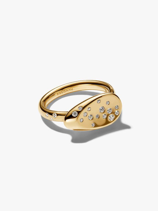 Pandora Anello Sigillo con Pietre Luminose