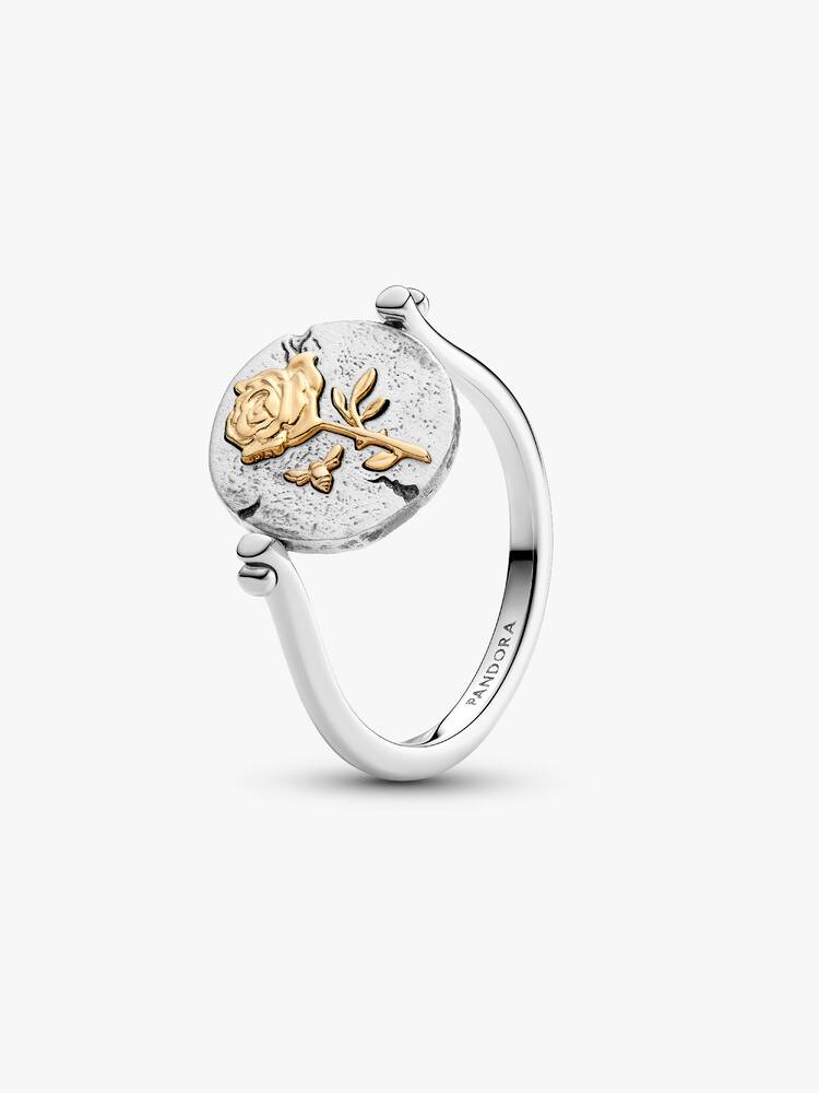 Pandora Anello Medallion Rosa "Rosa Inter Spinas Crescit" Reversibile