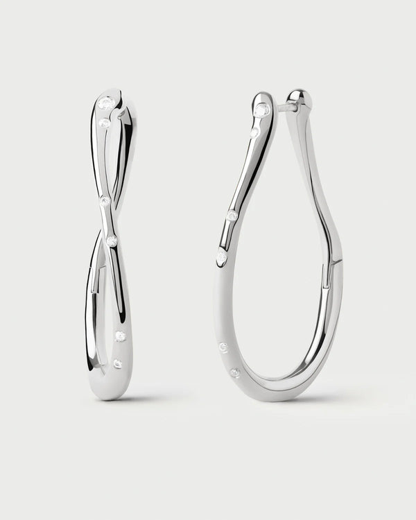 PDPAOLA - Orecchini a cerchio in argento Air