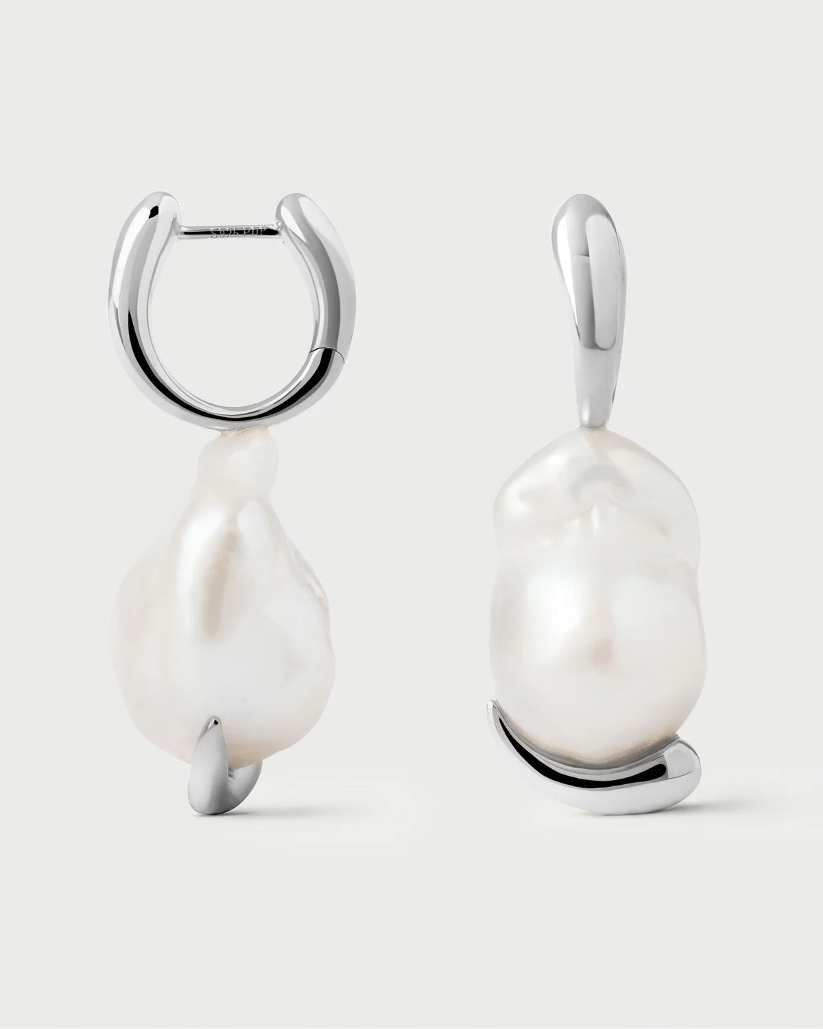 PDPAOLA - Orecchini a cerchio in argento con perla Mist